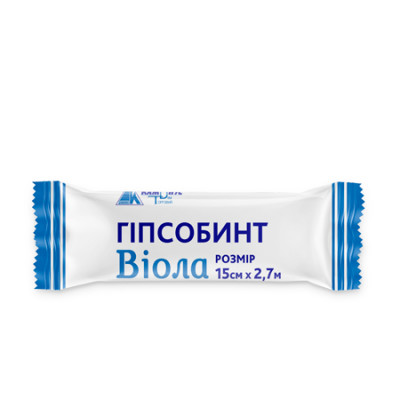 Бинт гіпсовий 15 см х 2,7 м Віола Бинт гіпсовий 15 см х 2,7 м Віола