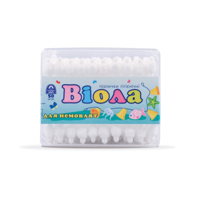 Палички гігієнічні Віола для немовлят 50 штук Палички гігієнічні Віола для немовлят 50 штук
