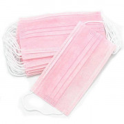 Маски процедурные Classic с петлями для ушей розовые