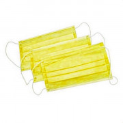 Маски процедурные Classic с петлями для ушей желтые