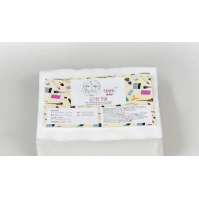 Серветки в упаковці з спанлейса Panni Mlada 15х15 см 100 штук Серветки в упаковці з спанлейса Panni Mlada 15х15 см 100 штук