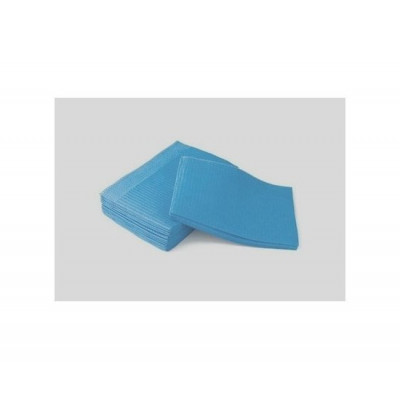 Салфетки-нагруднии медицинские из ламинированной бумаги трехслойные 33х41 сантиметров цвет голубой Салфетки-нагруднии медицинские из ламинированной бумаги трехслойные 33х41 сантиметров цвет голубой