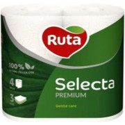 Трехслойная туалетная бумага Ruta Selecta белая 4 рулона