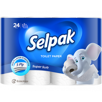 Туалетная бумага Selpak Pro Premium 3-слойная целлюлоза 24 рулона Туалетная бумага Selpak Pro Premium 3-слойная целлюлоза 24 рулона