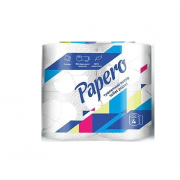 Туалетная бумага целлюлозная Papero 3-слойная 4 рулона