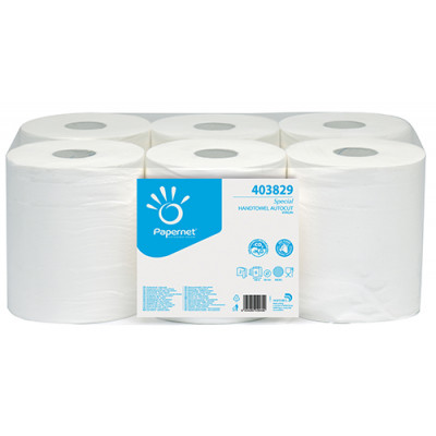 Бумажные полотенца рулонные без перфорации IMB-403829 для автоматического диспенсера 140м Бумажные полотенца рулонные без перфорации IMB-403829 для автоматического диспенсера 140м