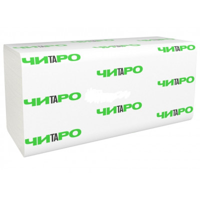 Рушники паперові целюлозні Читаро V-складання 2-шарові 23х21 см 200 аркушів Рушники паперові целюлозні Читаро V-складання 2-шарові 23х21 см 200 аркушів