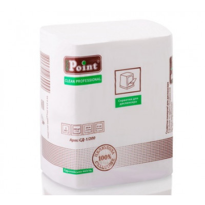 Серветка для диспенсера Eco Point СД-1/200 целюлоза з тисненням 21х24 см 200 листів Серветка для диспенсера Eco Point СД-1/200 целюлоза з тисненням 21х24 см 200 листів