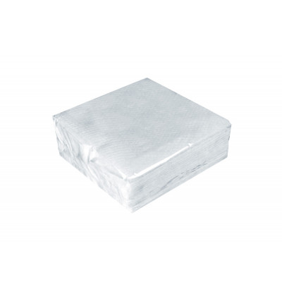 Салфетка однослойная 250х250 мм белого цвета 1/4 сложения тиснение льон 100 штук Салфетка однослойная 250х250 мм белого цвета 1/4 сложения тиснение льон 100 штук