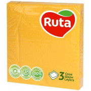 Серветки Ruta Колор жовті тришарові 33х33 см 20 листів