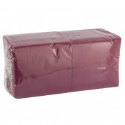 Серветка столова 2-шарова 33х33 см 180 штук бордова 1/4 скла...