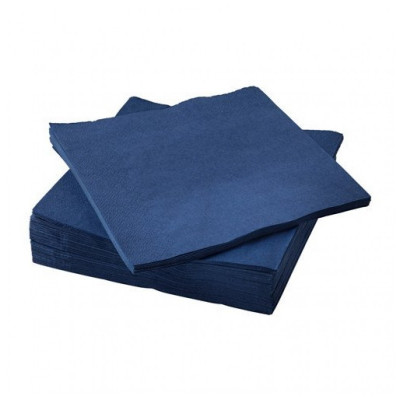 Серветка столова 2-шарова 33х33 см 180 штук темно-синя 1/4 складання Серветка столова 2-шарова 33х33 см 180 штук темно-синя 1/4 складання