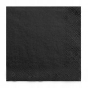 Серветка столова 2-шарова 33х33 см 180 штук чорна 1/4 складання