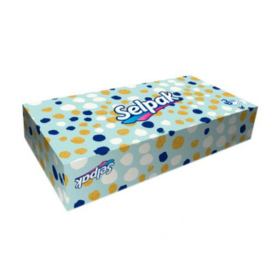 Серветки косметичні Selpak 21,5х16 см тришарові бокс 100 л Серветки косметичні Selpak 21,5х16 см тришарові бокс 100 л