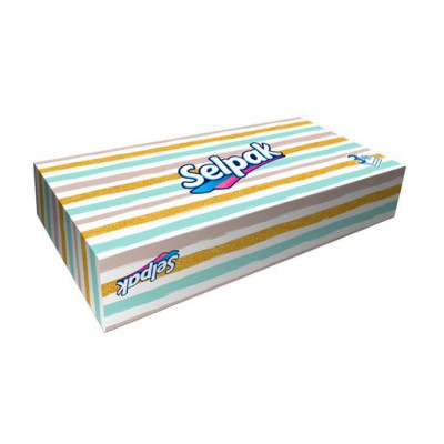 Серветки косметичні Selpak 21,5х16 см тришарові бокс 100 л Серветки косметичні Selpak 21,5х16 см тришарові бокс 100 л