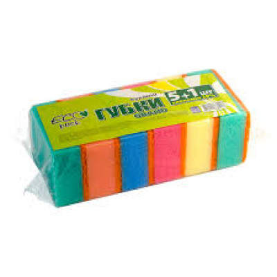 Губка кухонна Ecopack Grand 5+1 шт Губка кухонна Ecopack Grand 5+1 шт