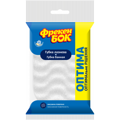 Губка для бані 25х10х5 Оптима масажна Губка для бані 25х10х5 Оптима масажна