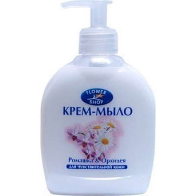 Рідке крем-мило Flower Shop Ромашка і Орхідея для чутливої шкіри 300 мл Рідке крем-мило Flower Shop Ромашка і Орхідея для чутливої шкіри 300 мл