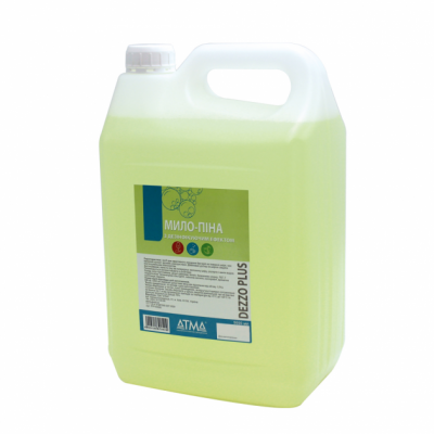 Піна-мило АТМА DEZZO PLUS з дезінфікуючим ефектом 5 літрів Піна-мило АТМА DEZZO PLUS з дезінфікуючим ефектом 5 літрів