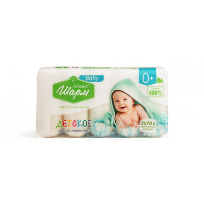 Мыло туалетное Шарм детское екопак 5х70 грамм Мыло туалетное Шарм детское екопак 5х70 грамм