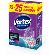 Таблетки для посудомоечных машин Vortex All in 1 БЕЗ ФОСФАТОВ 100 штук