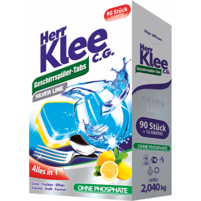 Таблетки для посудомоечных машин KLEE 102 штуки Таблетки для посудомоечных машин KLEE 102 штуки