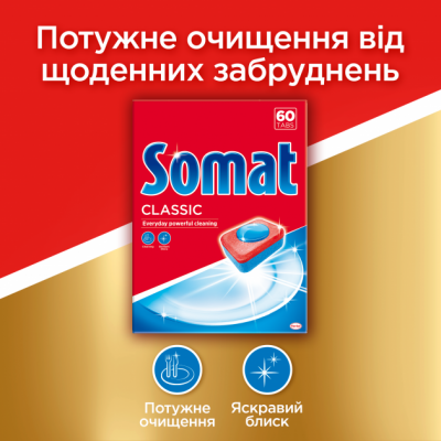 Таблетки для посудомийних машин Somat Classic 110 штук Таблетки для посудомийних машин Somat Classic 110 штук