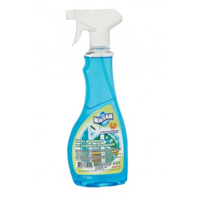 Средство для мытья стекла и зеркал Милам 540 мл Средство для мытья стекла и зеркал Милам 540 мл