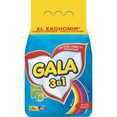 Стиральный порошок Gala автомат Ultra Color (4,5 килограмма) Стиральный порошок Gala автомат Ultra Color (4,5 килограмма)