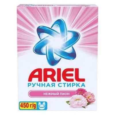 Стиральный порошок Ariel Нежный пион для ручной стирки 450 грамм Стиральный порошок Ariel Нежный пион для ручной стирки 450 грамм