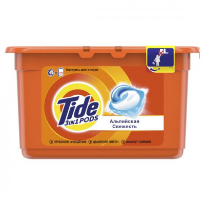 Капсулы для стирки Tide Альпийская свежесть 12х24.8 грамм Капсулы для стирки Tide Альпийская свежесть 12х24.8 грамм