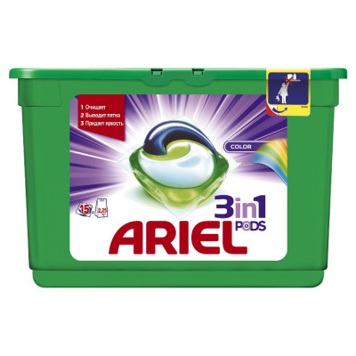 Капсули для прання Ariel СМС Автомат Color 15X27г Капсули для прання Ariel СМС Автомат Color 15X27г