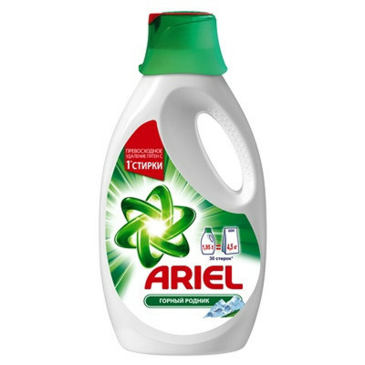 Жидкий стиральный порошок Ariel Горный родник 1.95л=4,5кг Жидкий стиральный порошок Ariel Горный родник 1.95л=4,5кг