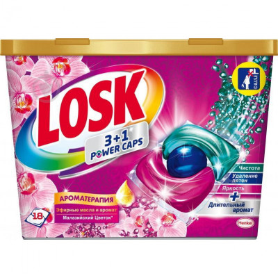 Трио капсулы для стирки Losk АТ Эфирные масла и аромат Малазийский цветок 18 штук Трио капсулы для стирки Losk АТ Эфирные масла и аромат Малазийский цветок 18 штук
