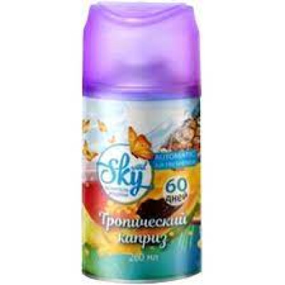 Змінний балон освіжувача повітря SKY wind Тропічний каприз 260 мл Змінний балон освіжувача повітря SKY wind Тропічний каприз 260 мл