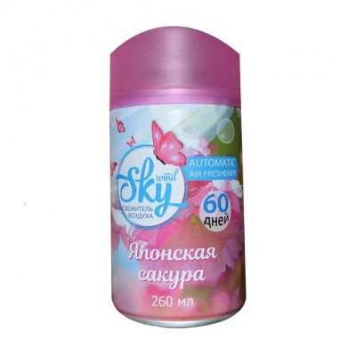 Змінний балон освіжувача повітря SKY wind Японська сакура 260 мл Змінний балон освіжувача повітря SKY wind Японська сакура 260 мл