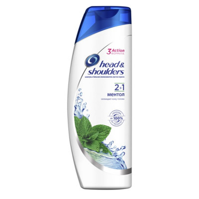 Шампунь и бальзам-ополаскиватель 2 в 1 против перхоти Head & Shoulders Ментол (400 миллилитров) Шампунь и бальзам-ополаскиватель 2 в 1 против перхоти Head & Shoulders Ментол (400 миллилитров)