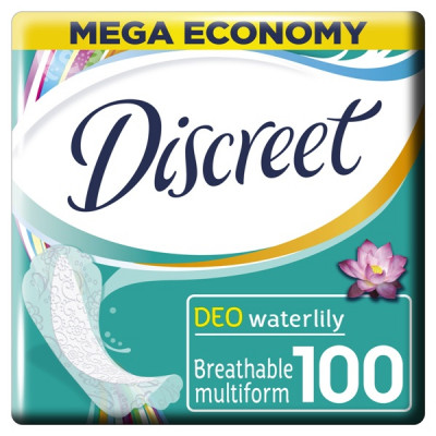 Щоденні гігієнічні прокладки Discreet Deo Water Lily (100 штук) Щоденні гігієнічні прокладки Discreet Deo Water Lily (100 штук)
