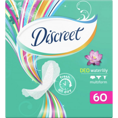 Ежедневные гигиенические прокладки Discreet Deo Water Lily Мультиформ 60 штук Ежедневные гигиенические прокладки Discreet Deo Water Lily Мультиформ 60 штук