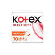 Прокладки Kotex Ultra Soft Normal 10 штук