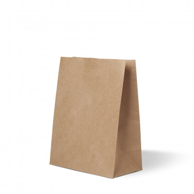Пакет на виніс без ручок бурий крафт 335х260х140 мм 70г/м2 Пакет на виніс без ручок бурий крафт 335х260х140 мм 70г/м2