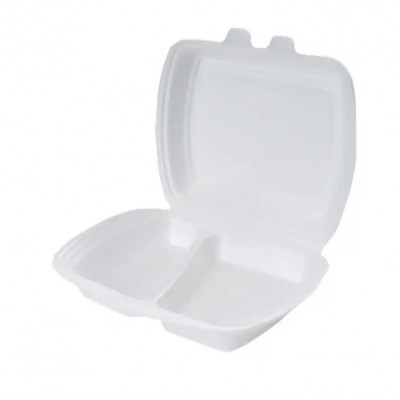 Ланч-бокс зі спіненого полістиролу МВ-2 242х200х74 мм білий 150 штук Ланч-бокс зі спіненого полістиролу МВ-2 242х200х74 мм білий 150 штук