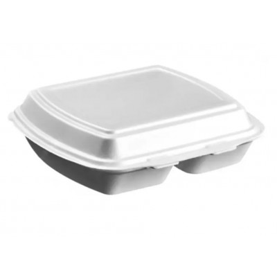 Ланч-бокс зі спіненого полістиролу МВ-2 242х200х74 мм білий 150 штук Ланч-бокс зі спіненого полістиролу МВ-2 242х200х74 мм білий 150 штук