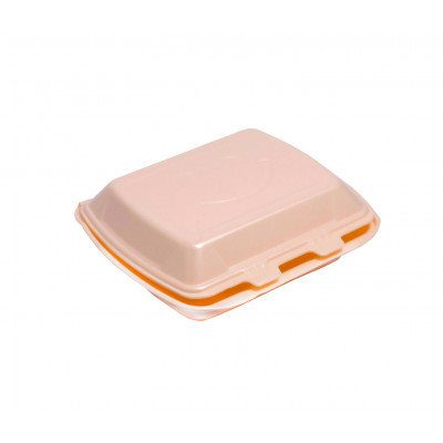 Ланч-бокс зі спіненого полістиролу МВ-2 242х200х74 мм жовтий 2 ділення 150 штук Ланч-бокс зі спіненого полістиролу МВ-2 242х200х74 мм жовтий 2 ділення 150 штук