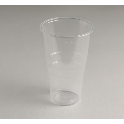 Стакан пивний PP 500 мл з міткою Економ 50 штук 3924 Стакан пивний PP 500 мл з міткою Економ 50 штук 3924