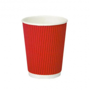 Стакани гофровані Ripple червоні 180 мл 30 штук