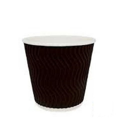 Стакани гофровані Ripple Wave чорні 110 мл 30 штук Стакани гофровані Ripple Wave чорні 110 мл 30 штук