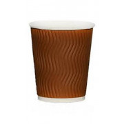 Стаканы гофрированные Ripple Wave коричневые 110 мл 30 штук