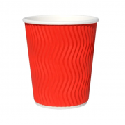 Стаканы гофрированные Ripple Wave красные 350 мл 30 штук