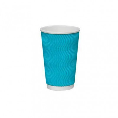 Стакани гофровані Ripple Wave блакитні 350 мл 30 штук Стакани гофровані Ripple Wave блакитні 350 мл 30 штук